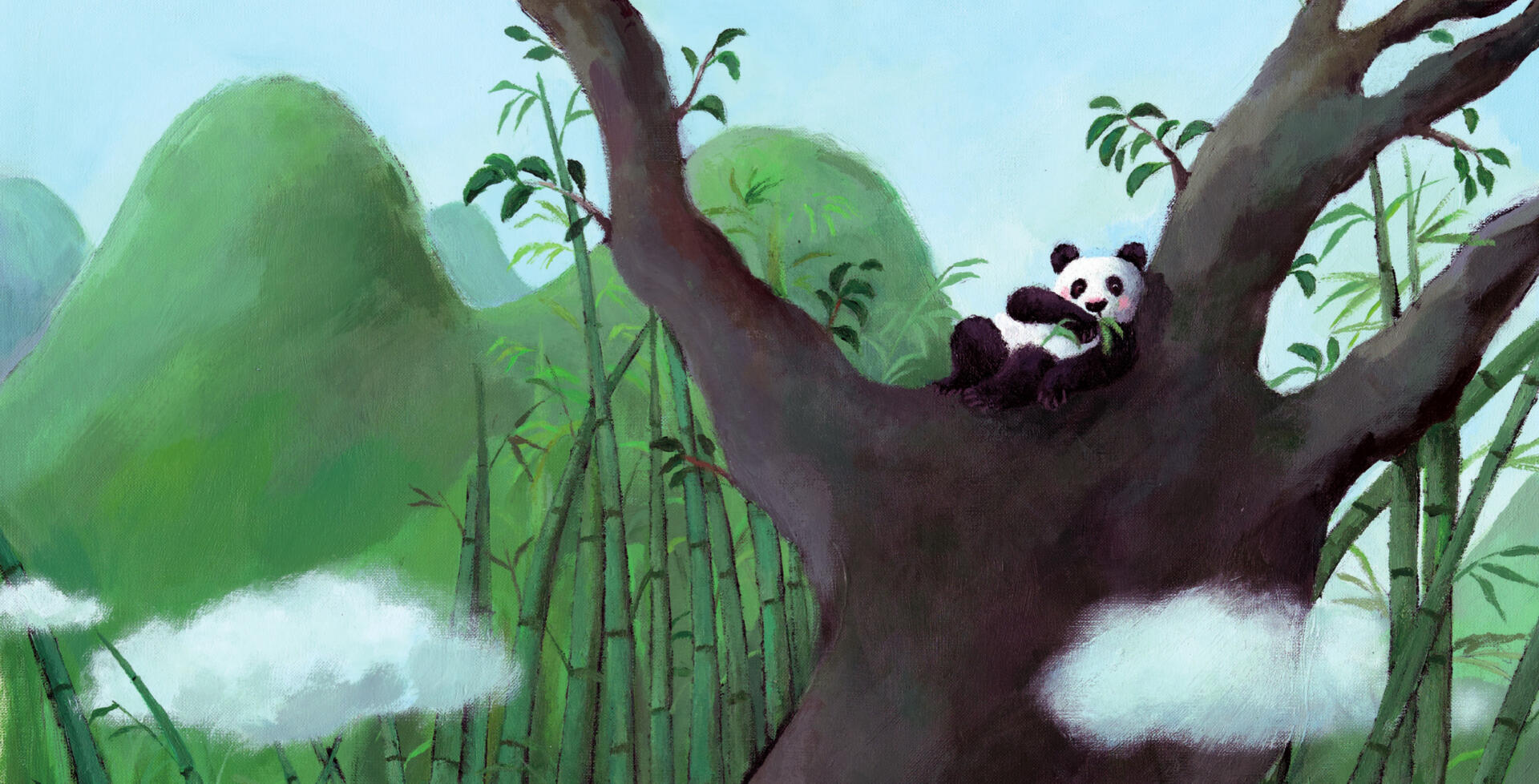 Postkarte von Henrike Wilson: Bao Bao und die Bären der Welt (Tageslicht)